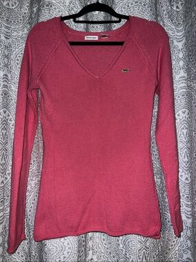 Energie Women's V-Neck Sweater in Rose Pink